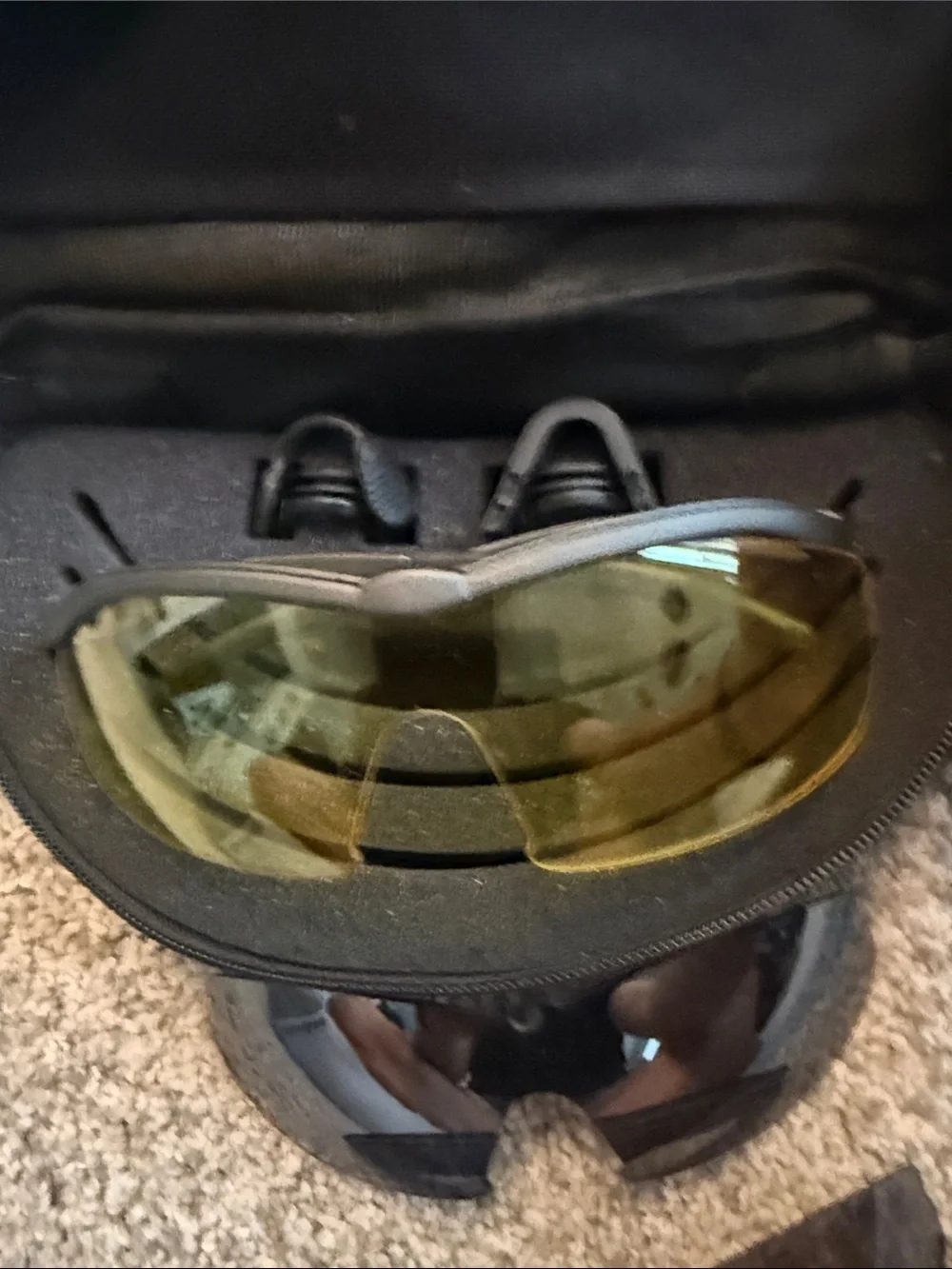 NYX Golf glasses and lens with Zipper Case - Yellow and Dark Smoke